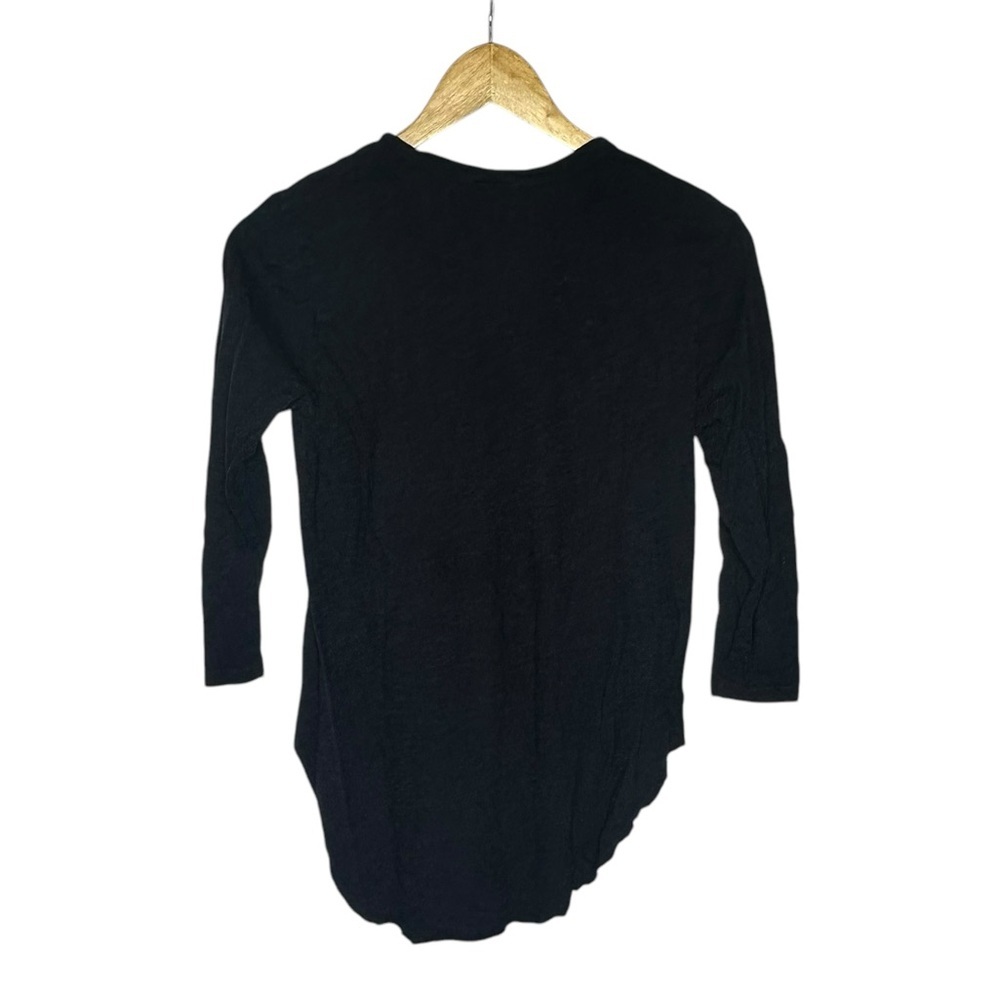 Anthropologie Left of Center long Sleeve V-neck Tee Navy xs - Picture 3 of 9